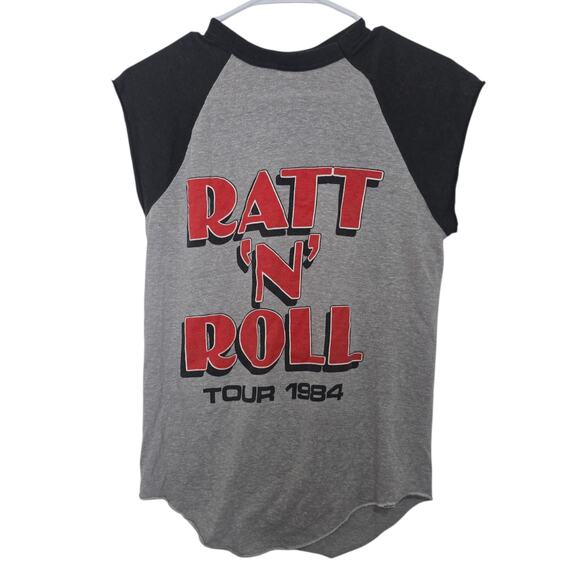 Vintage Ratt T-shirt 1984 Ratt N Roll Tour Single Stitch Medium Cut off Concert - Picture 2 of 5